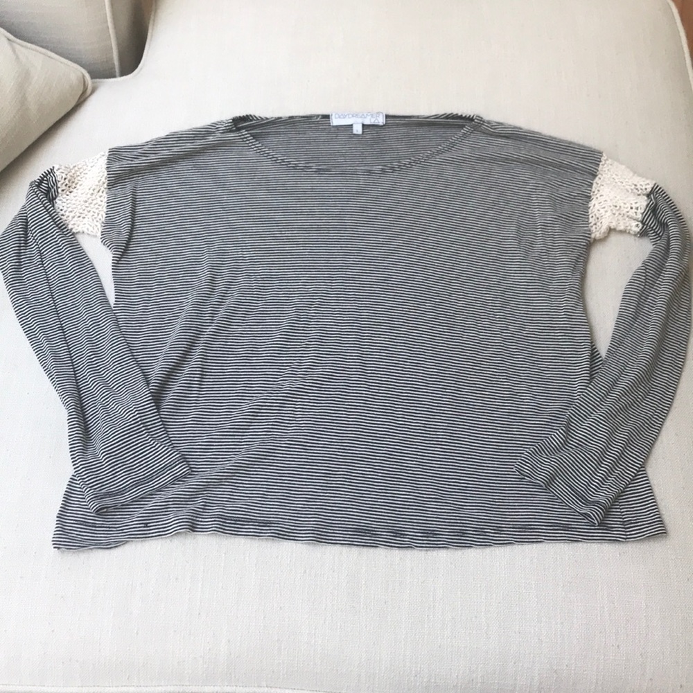 UO Daydreamer LA Striped Crochet Top